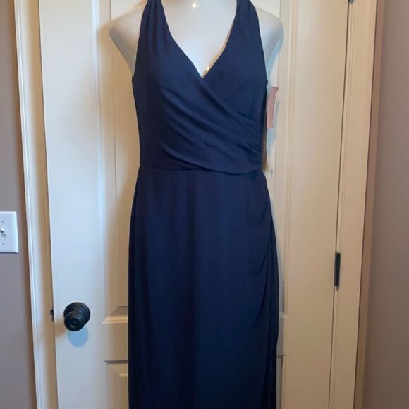 Navy Bill Levkoff dress - Picture 2 of 11